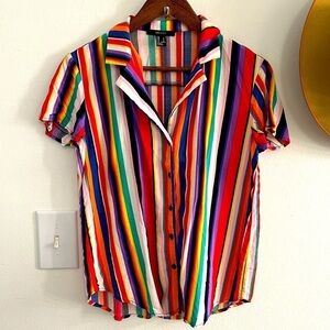 Forever 21 Multi-Colored Striped Shirt